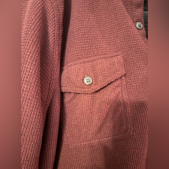 Freedom Foundry Men’s Burgundy Heavy Weight Shacket Jacket Sherpa Lined Size XXL - Picture 3 of 9